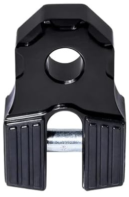 FNERRMEVC Cubierta Anilla Remolque Gancho De Recuperación De Grillete Cabrestante Plano 30,000LB ATV UTV Remolque con Protector Universal(Negro)