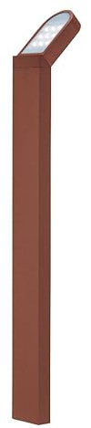 TAO LUCE ZEN Doubleside Lampada a Palo da Esterno Design in Corten, Illuminazione Bilaterale LED 12W 1200 Lumen, IP66, Altezza 95 cm