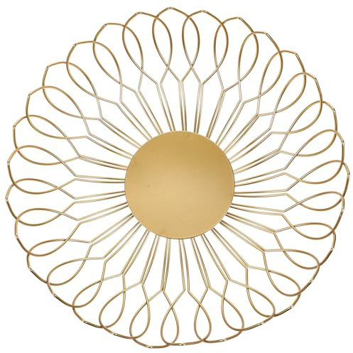 SEWACC Corbeille à Fruits en Fil de Fer Métallique Ajourée Petit Panier Doré pour Table Panier de Rangement Multifonction pour Fruits Légumes et en-Cas Design Nordique Léger et