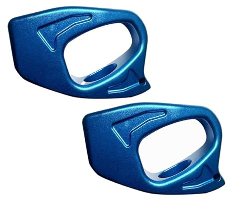 FewNvWa 2 Stück Seilaufsteiger Kletterausrüstung Aluminium Verstellbares Sicherungselement Absturzsicherung Kompakt für Auffahrt Outdoor Arbeitsplatzsicherhei, Blau