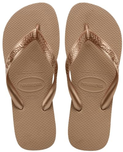 Havaianas Women's Top Tiras Flip Flop Sandal, Rose Gold, 7-8 M US