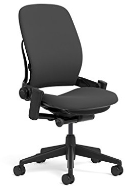 Steelcase Leap Task Chair: Black Base - Armless - No Headrest - Hard Floor Casters