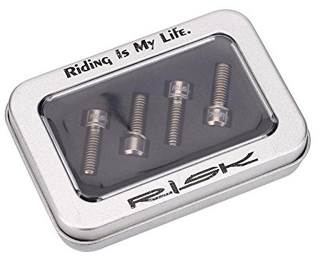 Tbest Scheibenbremse Schrauben, 4Pcs M6x18mm Fahrrad Scheibenbremse Klemmschraube Scheibenbremse Halterung Befestigungsschrauben Feste Schraube mit Dichtung Fahrradteile