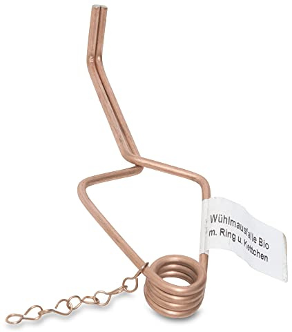 Windhager Wühlmausfallen Standard, Stellring-Wühlmausfalle, Wühlmausbekämpfung, Schnappfalle, Wühlmäuse fangen, robust und langlebig, 2 STK/Pkg, 17 x 6 x 5 cm, 05369, kupfer