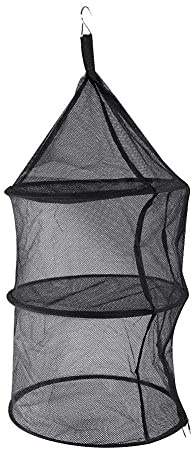 Alomejor Camping Geschirr Rack 3-Lagen H?ngendes Mesh Aufbewahrungssystem, Faltbarer Tragbarer Lebensmittelkorb f¨¹r BBQ Gem¨¹se Fisch Obst mit Netzstruktur