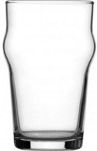 We Can Source It Ltd – Toughened Nonic Pint Glasses 20oz (56cl) with CE Marked – Durable Reusable Beer Glasses with Comfortable Grip – Ideal for Pubs, Bars & Home Use – Dishwasher Safe - Pack of 4