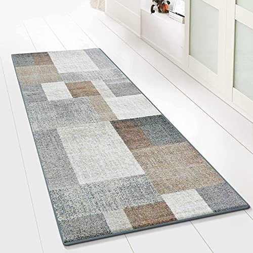 Floordirekt Teppich-Läufer Lucano 80 x 100 cm, Braun - Moderner Wohnteppich für Flur, Küche, Schlafzimmer - Meterware - rutschfest, robust & pflegeleicht