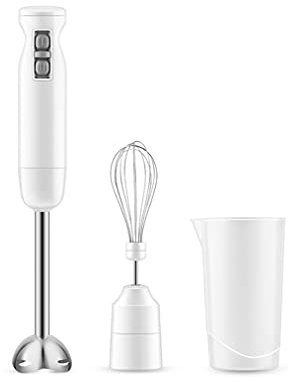 SMSOM Mélangeur Multi-Usage de 500 Watts Mélangeur Multi-Usage Moteur de cuivre Heavy Duty 304 Acier Inoxydable Tête de Coupe, 2 Vitesses réglables