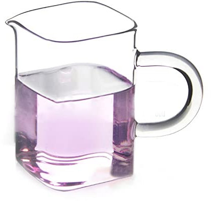 bricco latte Brocca di tè in vetro Piccolo 250 ml creativo quadrato caffettiera in acqua brocca di acqua schiumata tazza set piatti