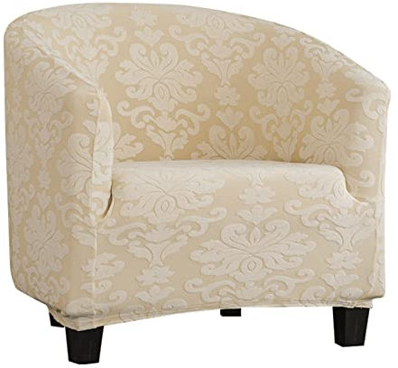 Weich 1-teilig Sesselhusse Strecken Club Chair Schonbezug Abnehmbar waschbar Sesselbezug Jacquard mit elastischem Saum -gelb-