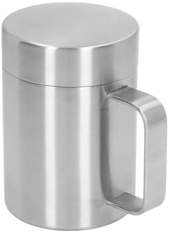 Camping Tasse 400ml Camping Becher Edelstahl Tasse Kaffeebecher Edelstahlbecher, Doppelwandiger Kaffeebecher, Metall-Milchbecher Mit Griff Für Reise Getränke Kaffee Tee Wein