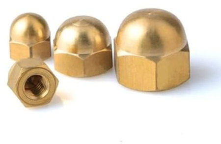 3–20 Stück Hutmuttern M3 M4 M5 M6 M8 M10 M12 Stahl mit schwarzem oder Edelstahl 304 oder Messing dekorative Hutmuttern Kappenabdeckungen A1-M4 20 Stück, Messinghutmutter