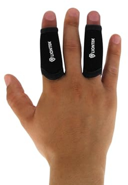 LIONTEK Single Finger Sleeve Pair - Sports Compression Finger Sleeve for BJJ, MMA, Basketball, Weight Lifting, and More (X-Large)