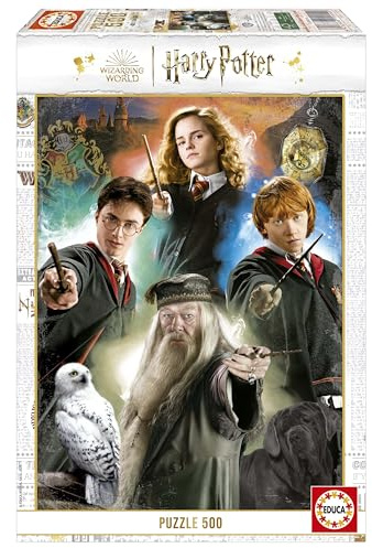 Educa - Harry Potter | Puzzle 500 Teile für Erwachsene und Kinder ab 11 Jahren, Hogwarts Zauberwelt, Inklusive Puzzle-Kleber (19914)