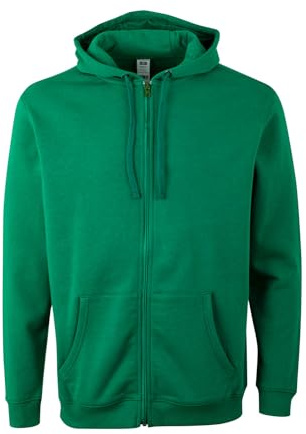 Mukua SF270U Unisex Tröja med Dragkedja Och Huvtröja, Kelly Green, Storlek XL, Kelly Green, XL