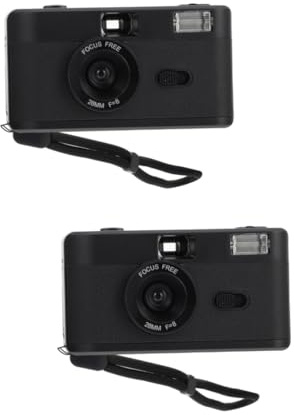DOITOOL 2pcs Retro Reusable Camera Vintage Film Camera Built Flash Instant for Film