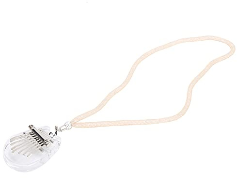 Kalimba de 8 Tonos, Pulgar de Cristal, Piano de Pulgar de 8 Tonos, Mini Kalimba, Dedo, Pulgar, Teclado de Piano, Instrumento Musical Acrílico con Cordón para Niños y Adultos