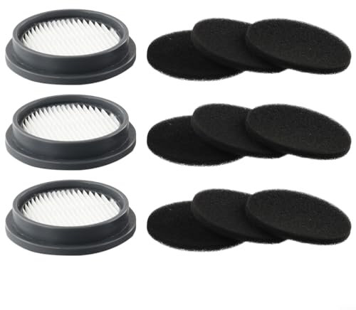 Confezione da 3 filtri e 9 filtri in spugna di ricambio per Afoddon A200Pro/A200 per ORFELD B08/C10A/C10G Series Accessori per aspirapolvere senza fili