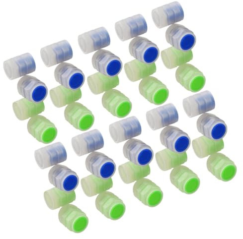 MOLUCKFU 50stücke Ventilkappen Für Fahrräder Fluoreszierende Reifenventil-Kappen Installieren Robust Sicher Universelles Zubehör Für Optimale Sichtbarkeit Im Dunkeln