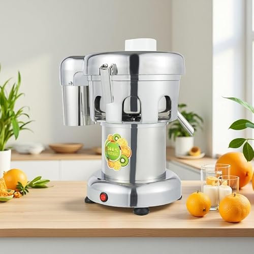 WEIMILOR Extractores de Jugo comerciales, exprimidor de Frutas y Verduras, exprimidor centrífugo de Acero Inoxidable de Alta Resistencia para Frutas y Verduras.