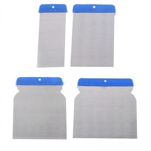 Ｚｉａｌｏｆｉ 2 X 4 Stück Spachtel für Wände Und Farben, Spachtel Zum Auftragen von Kitt, Gips, Zement, Edelstahl, Zum Ausbessern von Wänden Und Reparieren von