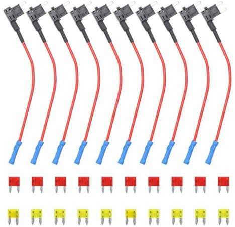 Whltzf Fusibles 10 Piezas Adaptadores Grifo Tallas Tamaño Pequeño Soporte Fusibles para Automóviles con Fusibles Perfil Bajo Estándar para Botes Camiones Automóviles Soporte