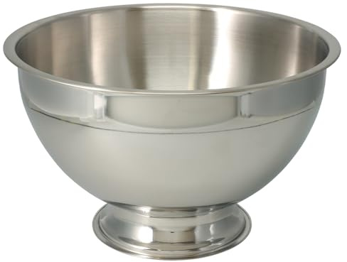2474U Eleganter Champagnerkühler aus Edelstahl rund 30 x 21 cm