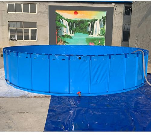 Großer Aquarium Aquarium Fischteich 600L bis 15070L Oberirdischer Außen/Innenpool No Dig Goldfischteich für Erwachsene und Kinder