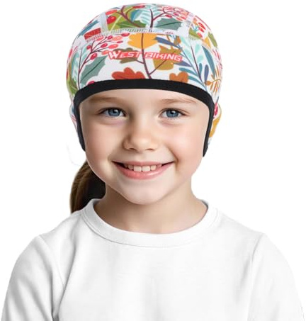 AYPOW Bambini Invernale Caldo Berretto per Bicicletta Berretto Sottocasco, Antivento Termico Cappello da Sci Cappellini da Ciclismo con Copri Orecchie, sotto Casco per Ragazzi Ragazze all'Aria Aperta