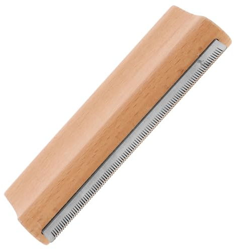 JOINPAYA Ergonomische Pferdebürste aus Holz mit Edelstahlkamm Schonende Fellpflege für Pferde Entfernt Lose Haare und Knoten Hautschonend Rutschfester Griff Langlebiges Putzzeug für