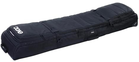 Borsa per sci e snowboard EVOC SNOW GEAR ROLLER (per 3-4 paia di sci o 2 snowboard, imbottita, pieghevole, rotelle skate intercambiabili, scomparto per valanga, taglia: L), nera