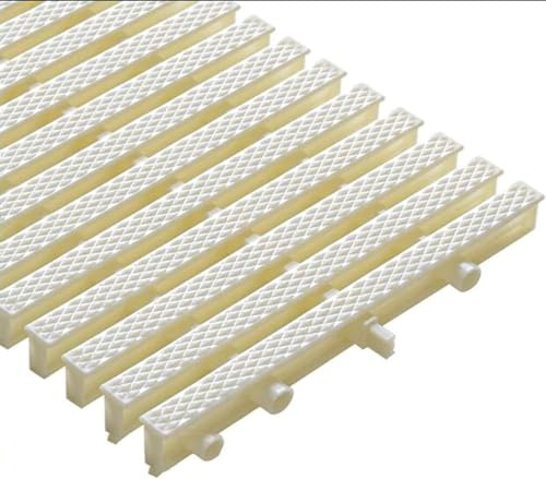 IPAGSEFWE Caillebotis en plastique pour piscine, Grille de drainage piscine en plastique ABS blanc, longueur 100 cm, largeur 18/20/25/30 , 1 à 20 pièces(White-20cm,1pcs)