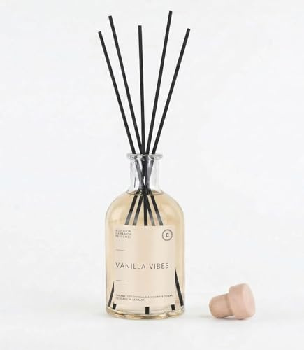 BOHORIA® Raumdiffuser 250 ml Vanilla Vibes – Gourmand Raumduft mit Vanille, Meersalz & Tonkabohne – Duftstäbchen für Zuhause, Bad & Wohnzimmer – Made in EU (Vanilla Vibes)