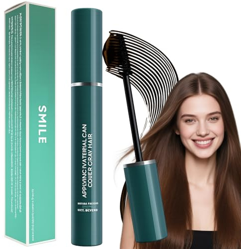 Temporary Waterproof Hair Mascara Stick - Grey Roots Coverage, Long Lasting Touch Up, Herbal Formula for Beards Sideburns, Natural Finish 14ml, Smudge Free, Portable Easy Use (Coffee)