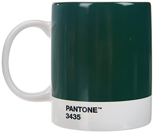 Copenhagen design 101033435 Pantone Mug, Coffee/Tea Cup, Fine China (Ceramic), 375 ml, Dark Green, 3435 C, Porcelana, One Size
