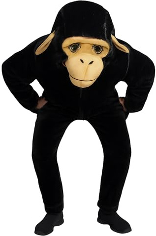Ikumaal Schimpansen-Kostüm, F84 M-L, für Erwachsen-e Männer Frau-en, Schimpanse AFFE-n Gorilla Kostüm-e Fasching Karneval Fasnacht Faschingskostüm-e Karnevalskostüm-e