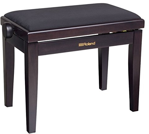 Sgabello Roland per pianoforte con finitura palissandro, rivestimento in velours della seduta - RPB-220RW