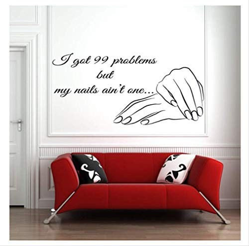 Nail Salon Wall Decal Manicure Pedicure Window Sticker Nail Bar Decal Beauty Salon Spa Wall Decor Art Mural 118 * 57Cm
