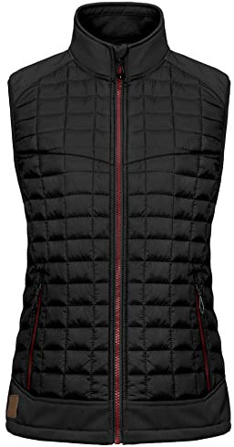 Little Donkey Andy Leichte Puffer Weste Damen Warme Ärmellose Outdoorjacke Wandern Reisen Laufen, Black S