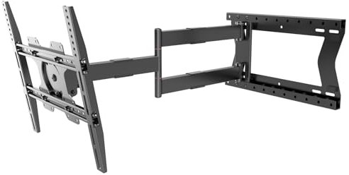 Nanook 2080 Langarm-TV-Wandhalterung für 32-75 Zoll Fernseher, Extra Langer Auszug bis zu 80 cm, Starke vollbewegliche TV-Halterung, Belastbarkeit bis 60 kg, Schwenkbar bis zu 180°, Max. VESA 400x400