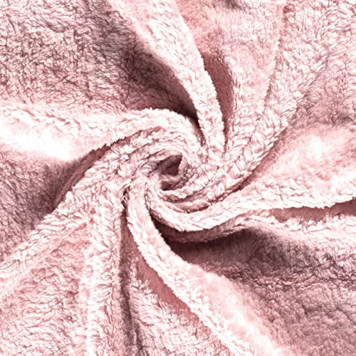 50x150cm Teddystoff Baumwoll-Fleece Teddyplüsch Meterware Farbwahl, Farbe:puderrosa