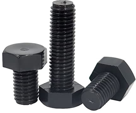 FEEIMOL Vis Plastique, Boulon Hexagonale en Nylon Noir Boulons Mécaniques M5x10mm (50 pcs)