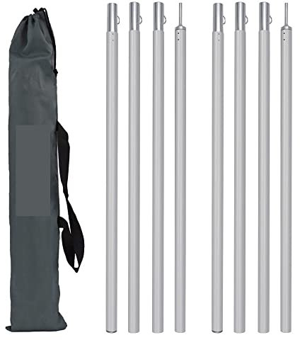 Vordachstangen Set Verstellbare 2 Meter Plane Zelt Aluminiumlegierung Stange verdicken Rack Stick Rod Outdoor Camping leichte Überdachung Markise Stützstangen (Color : 1 Pair Pole)