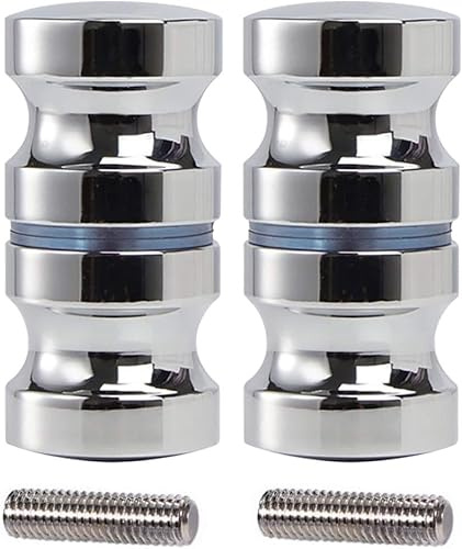 PHIEZC Maniglia per porta del bagno 2 pezzi, maniglia per porta in vetro, maniglia per porta doccia in acciaio inossidabile, viti M8, adatta per porta doccia, cucina e porta scorrevole