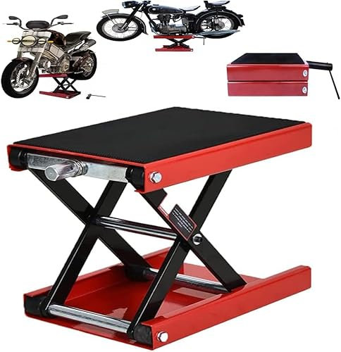 PACUM Motorrad-Scherenheber in der Mitte, mit großer Rutschfester Plattform, 1100 lbs/500 kg verstellbar, Hubhöhe 3,6''-15'', für Garagenreparaturen