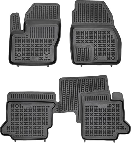 MOTOS Gummimatten Auto Fussmatte passt für Ford Transit Connect II 2013-2023 Verbessern Sie Ihren Reisekomfort mit Antirutschmatte Auto - Allwetter fußmatten Auto, Schutz vor Verschmutzung