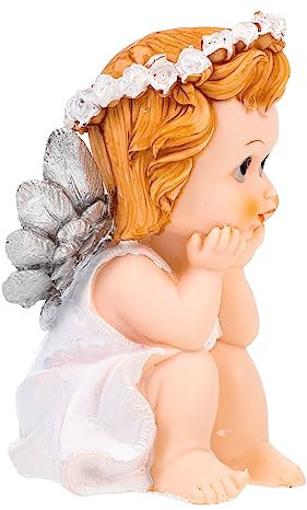 Ciieeo Retro Engel Figur Resin Flügel Dekofigur Detailreiches Engel Motiv Wohnkultur Tischfigur Stilvolle Garten Wohnzimmerschmuck Stabiler Halt Vielseitige Desktop Verzierung