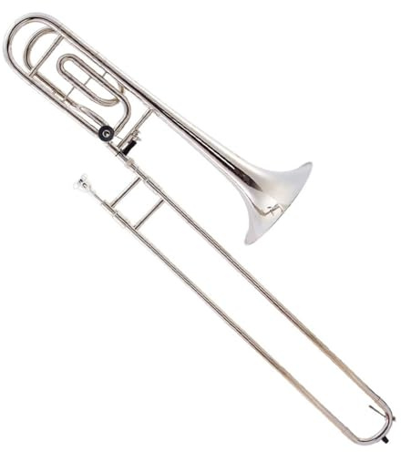 B-Bassposaune Aus Messing Mit Vernickeltem Zug, Mit Koffer Und Zubehör Posaune für Anfänger