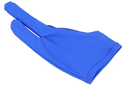 Levemolo 2 Stück Künstler Zweifinger Handschuhe Größe L Gebogen aus Spandex Schweißabweisend Atmungsaktiv zum Zeichnen Grafiktablett Skizzieren Malen Blau