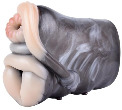 Lmgoc 3D Silikon Tier Doppeltunnel Cup Taschenmuschi Sex Spielzeug Realistische Masturbator für Männer Solo Monster Lebensecht Muschi Pocket Pussy Sextoyset Herren Masturbieren
